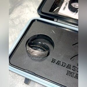 BRAND NEW Men’s size 11 Black Zirconium custom made wedding band